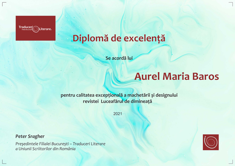 Luceafarul_Aurel_Maria_Baros_Diploma de excelenta_2021